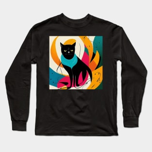 Abstract Cat Long Sleeve T-Shirt